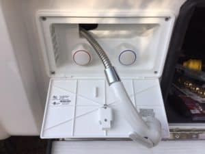 Oliver Trailer outside shower.