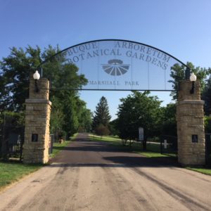 Entrance to the Dubuque Arboretum and Botanical Gardens.