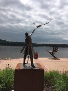 Art on the Mississippi River Walk.