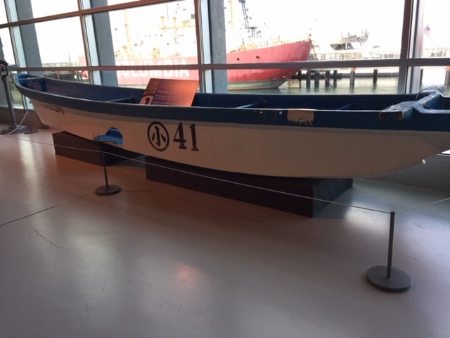 Japanese fisherman's boat in the Columbia River Museum.
