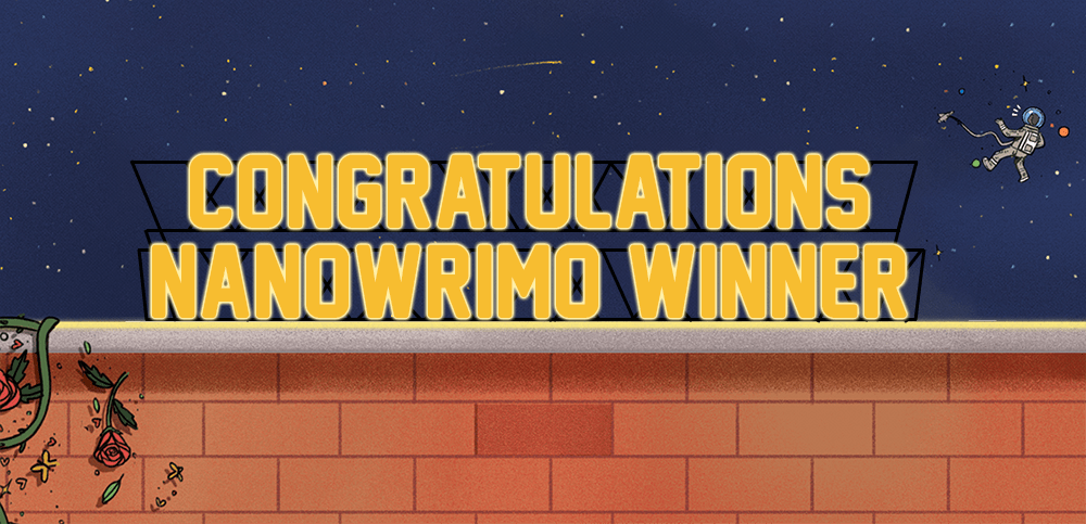NaNoWriMo winner banner.